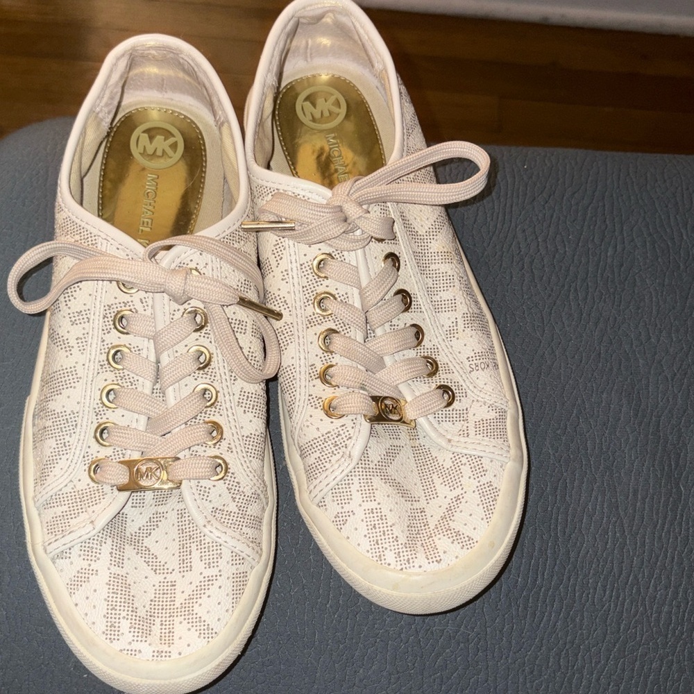 Michael Kors Logo Print Sneakers Preowned Light Wear - Picture 3 of 8